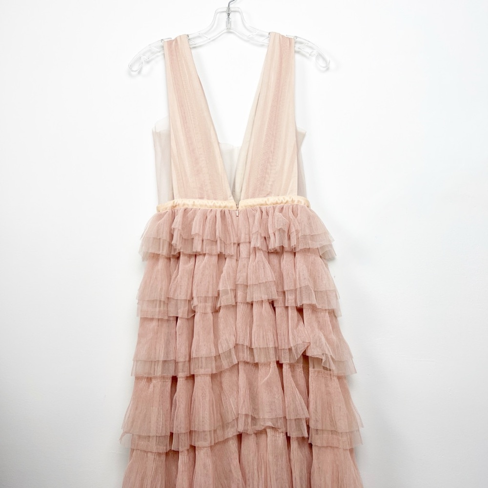 Sau Lee Sabrina Tulle Gown in Dusty Pink Rose 4 - Picture 5 of 9